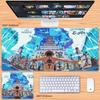 Cute Decorative Wallpaper One Piece Leather Mouse Pad Large Size Anime Boys Zoro Office Non-Slip and Dirt-Resistant Keyboard Mat