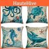 Premium Quality Marine Ocean Cushion Cover With Timeless Sea Horse Design