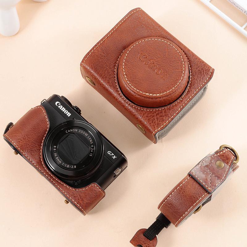 Canon G7X/G9X/SX720/SX730/SX740 lærkameraveske - beskyttende fotografideksel