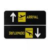 Aviation Departures Arrivals Anti-slip Doormat Floor Mat Carpet Rug for Kitchen Entrance Home Balcony Footpad Mats