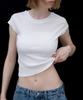 Aendeuel Cap Sleeve Slim T-Shirt - White