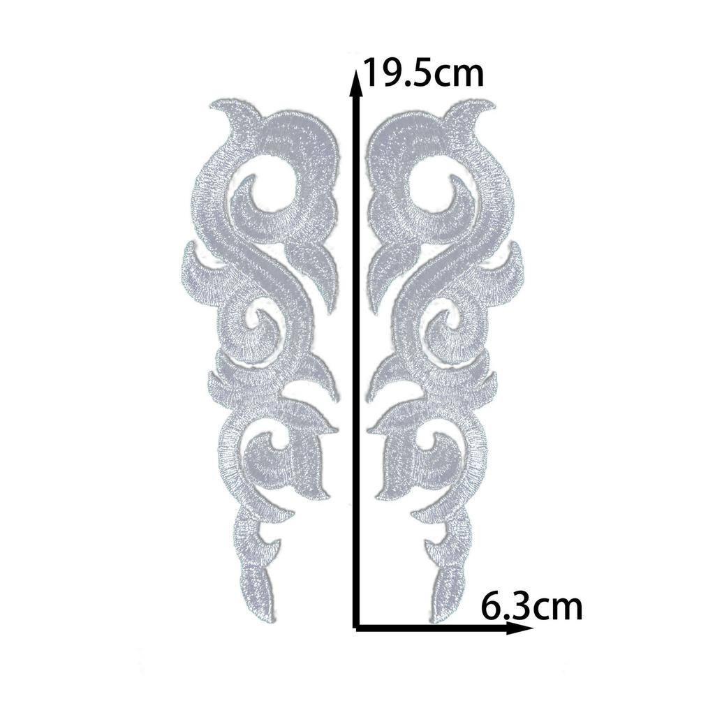 Honeysuckle Pattern Embroidery Cloth Sticker National Ancient Costume Opera Stage Decoration Clothing Patch Diy Handmade Clothing Accessories