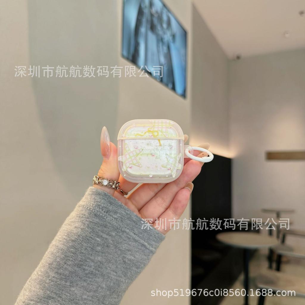 Green Grid Stars for AirPods Pro1 Protective Case AirPods 1 Apple Earphone Cover 1 Generation 1 Generation Pro1