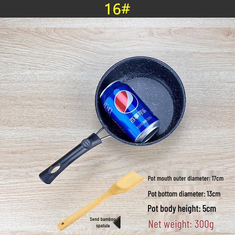 Maifan Stone Non-Stick Mini Wok for Stir-Fry, Steak, Vegetables, Pancakes, and Dumplings; Induction Compatible.