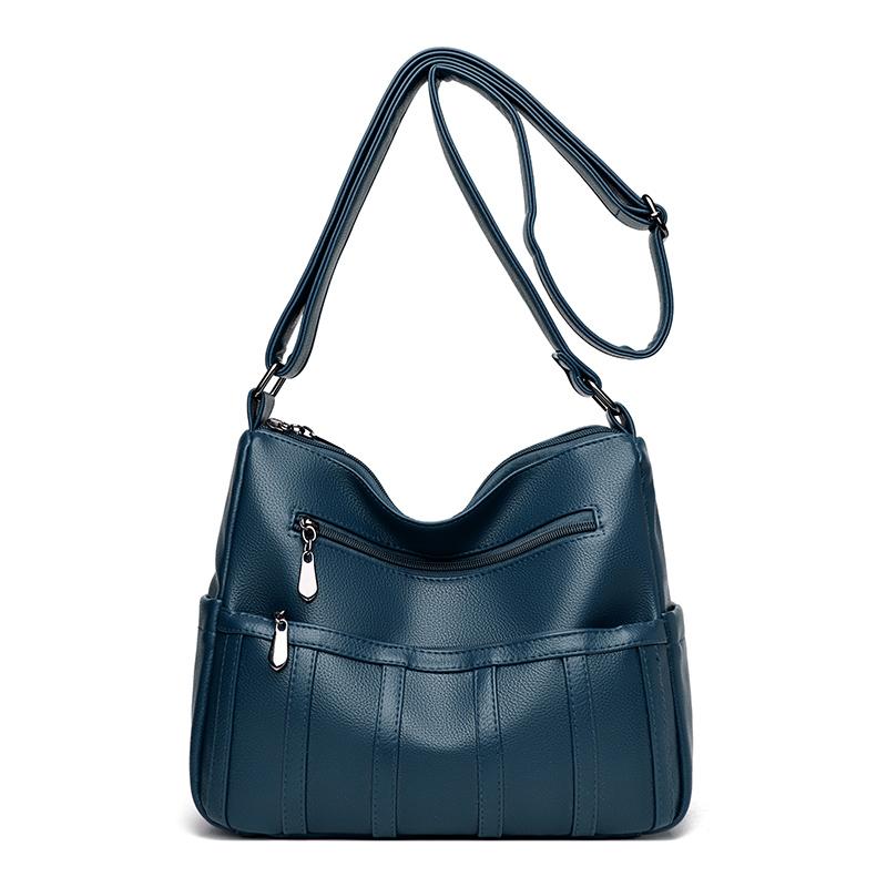 

Женская сумка через плечо большой вместимости, сумка для мамы среднего возраста синий