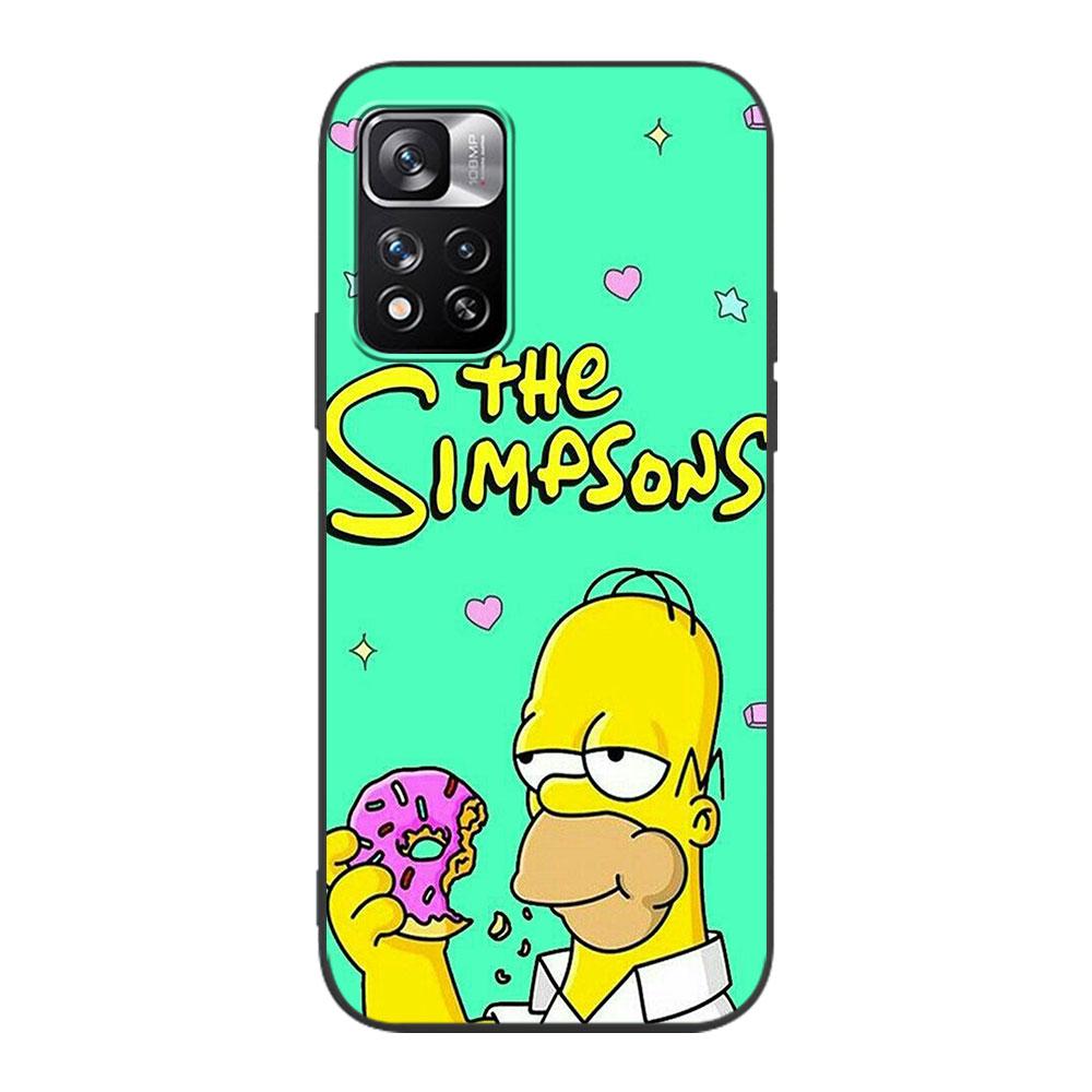 The Simpson Cute Case for Xiaomi Redmi Note 10 8 8T 9 10S 11S 11 7 12 12S 11E 13 Pro Plus Soft TPU Black Phone Cover