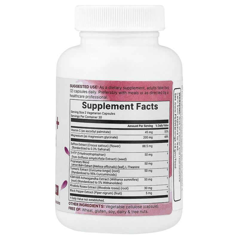Saffron+ Advanced, 60 Vegetarian Capsules