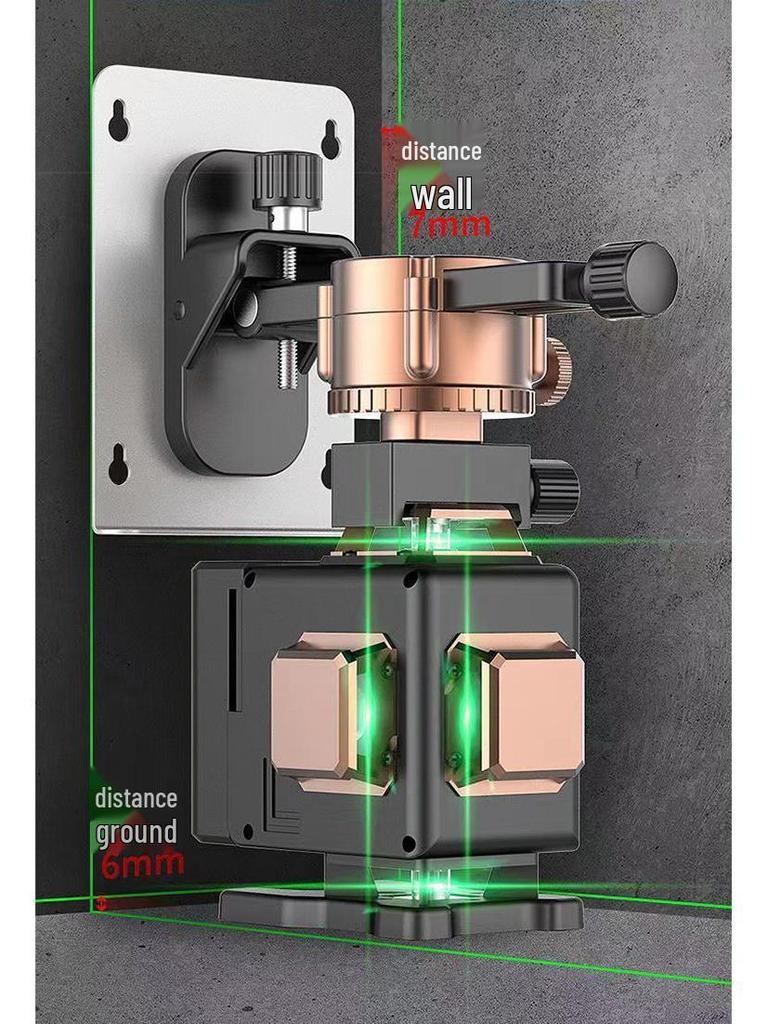 High Precision 16-Line Green & Blue Light Laser Level with Infrared Wall Sticker