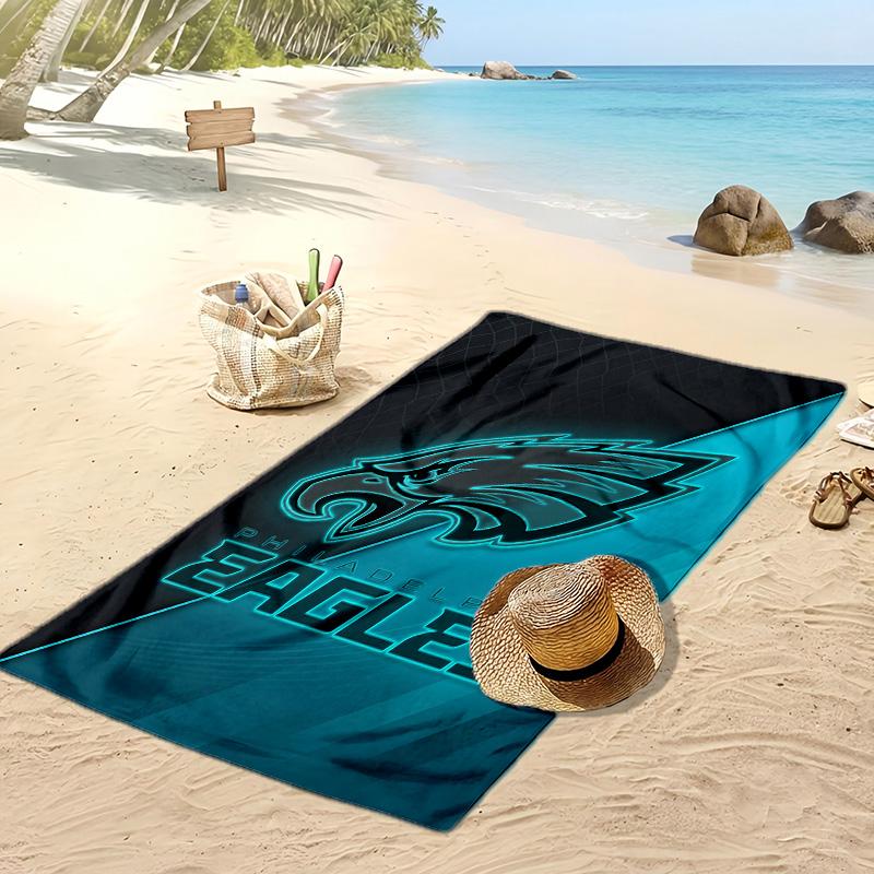Asciugamano da Spiaggia Philadelphia Eagles Morbido Portatile Asciugatura Rapida?Asciugamano Asciutto Per Piscina Vacanza Estiva Sport all'Aperto