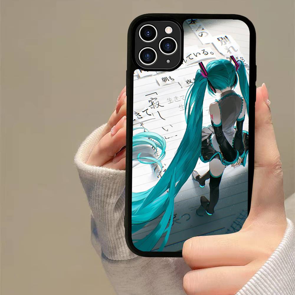 Popular Singer M-MikuS Cute Phone Case Wireless Charging PC+TPU For iPhone 11 12 13 14 15 16 17 Pro Max Plus Case
