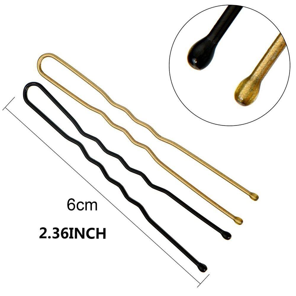 Lot de 50 barrettes à cheveux ondulées en forme de U pour femmes