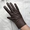 Sheepskin Gloves Thin Lined With Fleece Warm Winter Women Men Daily Use