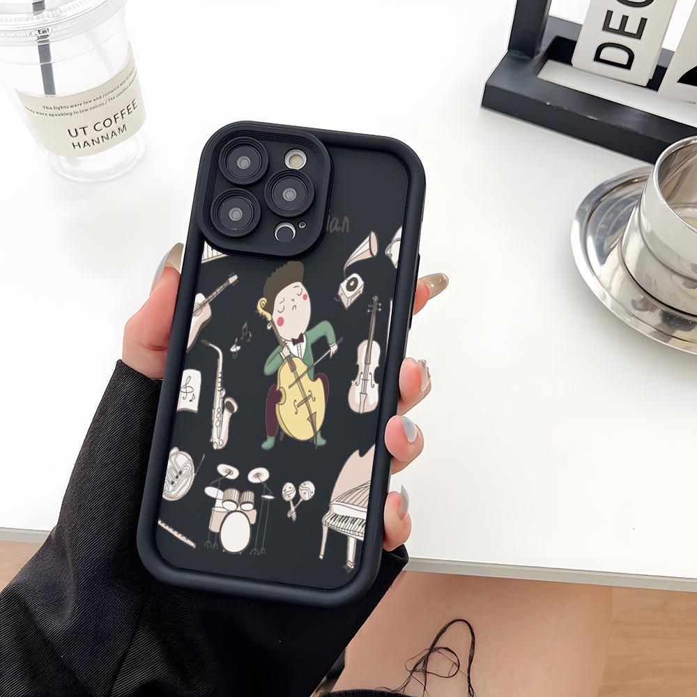 Cartoon Cute Profession Teacher Phone Case Soft Silicone For IPhone 17 16 15 14 13 12 Mini 11 Pro Max Plus Camera Lens Protectio
