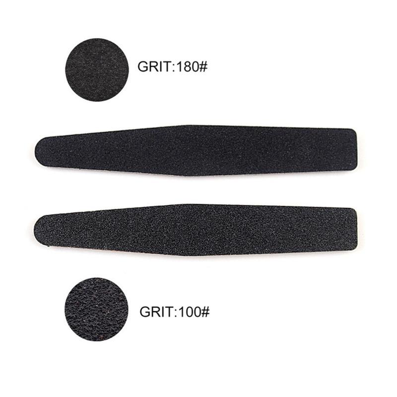 RHJB 25 Pieces Black 100/180 Grits Nail Files and Buffers Professional Double Sided Emery Boards Manicure Tool for Acrylic Nails