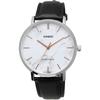 [Casio] CASIO Quartz Men's Watch MTP-VT01LM-7A White Marble x Black Leather Band (Overseas Model) [Parallel Import]