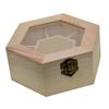Unfinished Wood Storage Box with Lip Storage Organizer with 7 Slots for Ring Bracelet Necklace Earrings Accessories