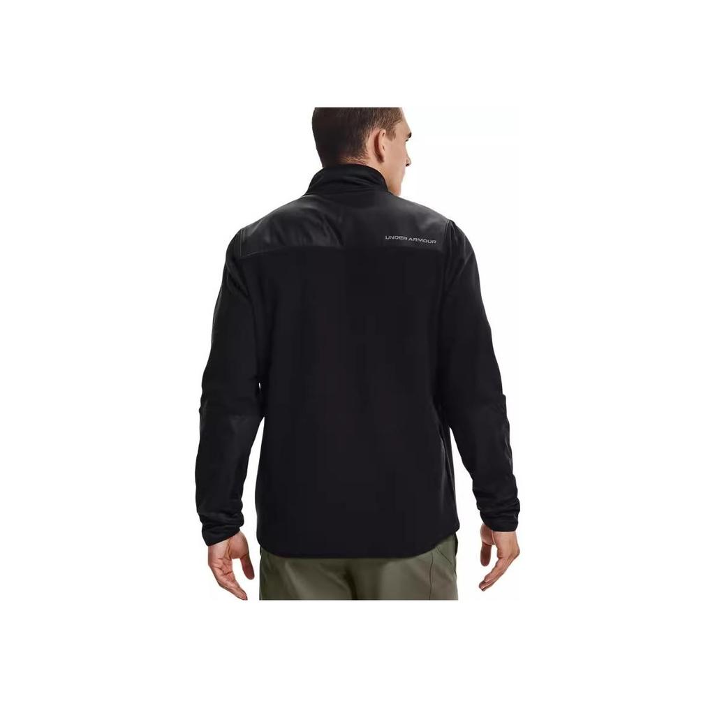 Under Armour Solid Color 1/2 Zip Sports Casual Hoodie Men Hoodies Black 1366196-001
