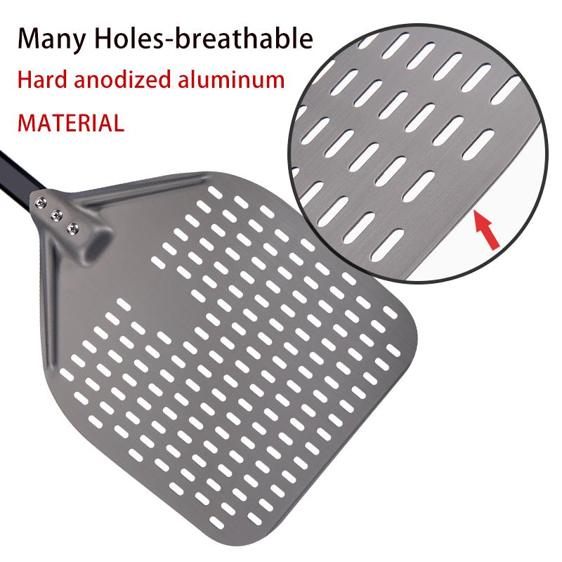 12 inches polearm Pizza Peel Aluminum  Shovel With  Paddle Pastry Baking Accessories  baking tool KT281