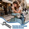 Motorcycle Headlight Mount Aluminum Alloy Extension Bracket for Scooter Rearview Mirror, Universal for Commuting & Touring