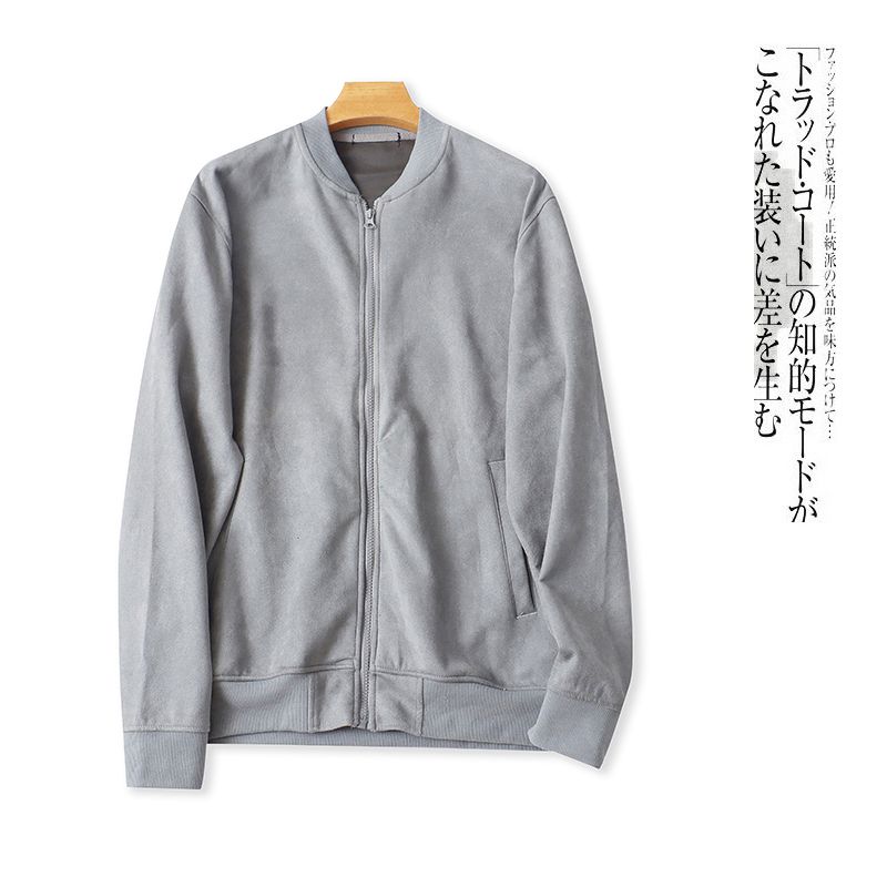 Orders Exported to Japan Suede Jacket Autumn New Foreign Trade Women clothes Casual Stand Collar Zip-up Long sleeve Top 31632