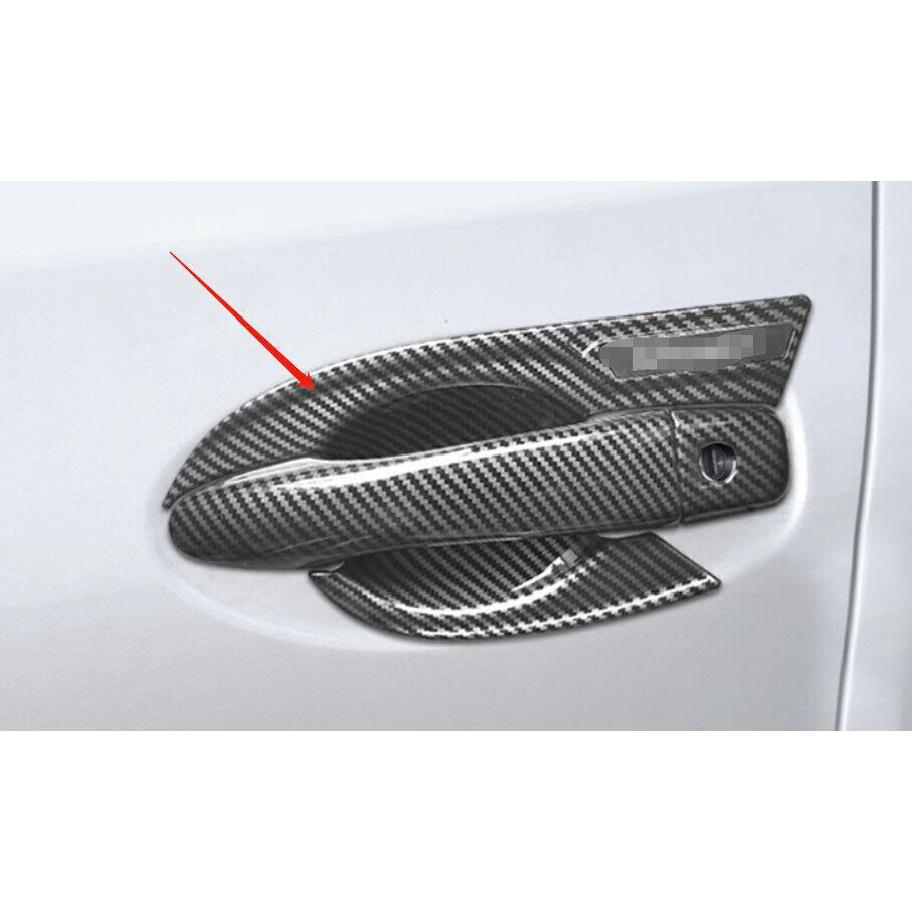 For Toyota RAV4 2013-2018 Carbon Fiber Exterior Outside Door Bowl Cover Trim 4x