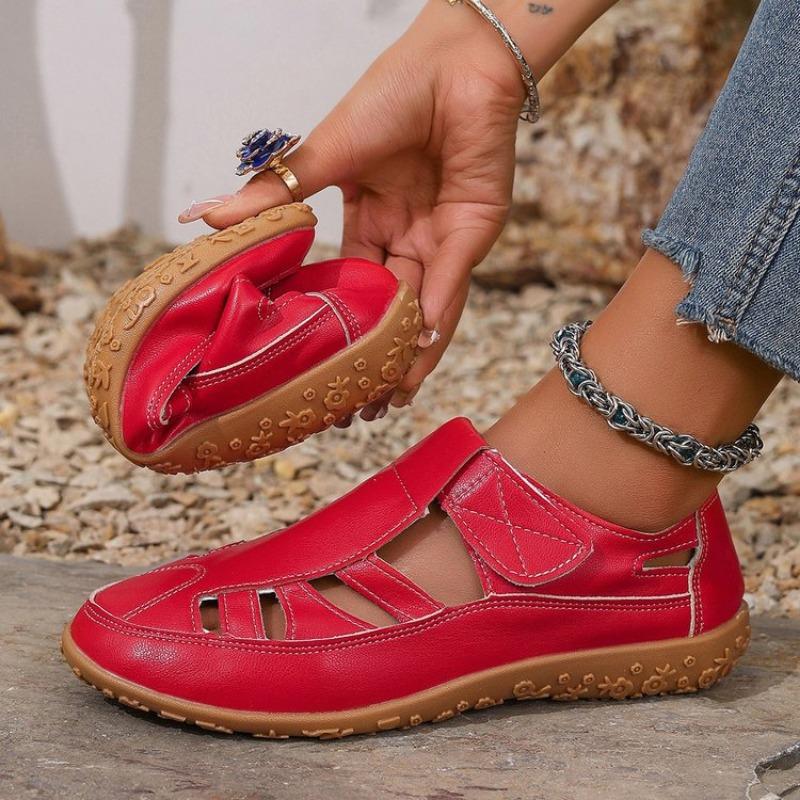 New hollow casual shoes large size flat bottom hole shoes women's summer bag head sandals women's