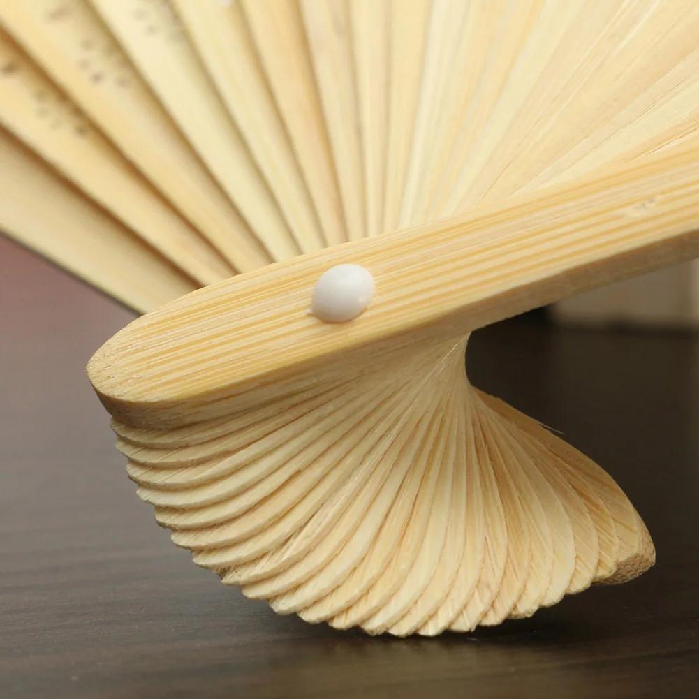 1-50pcs DIY Paper Bamboo Folding Fan Adults Children's Calligraphy Painting Practice Blank White Purple Folding Fan Wedding Gift