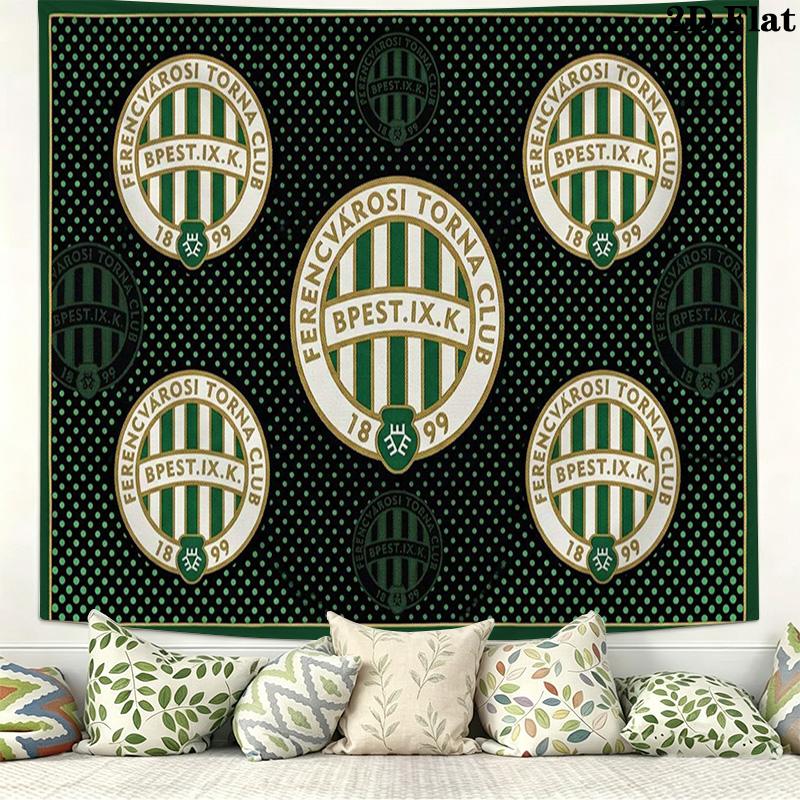 Ferencvárosi TC Wall Tapestry Aesthetic Wall Hanging Printed Fabric Blanket Decorative Tapestries for Bedroom Living Room Home Decor
