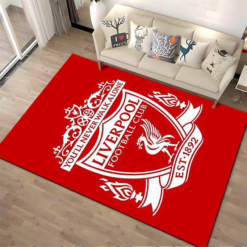 Tappetino per pavimenti disegnato dal Liverpool Football Club, adatto come tappetino antiscivolo per il soggiorno o il divano della camera da letto