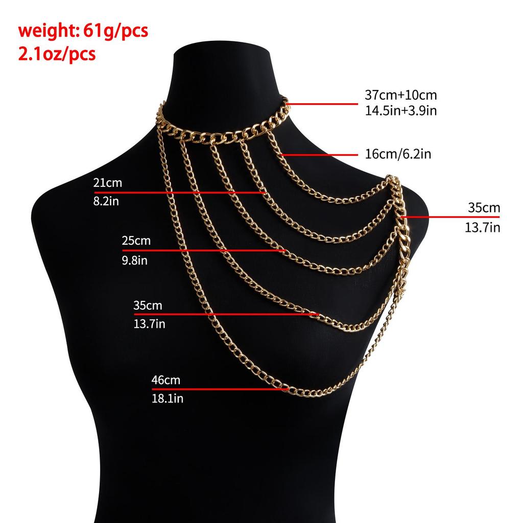 European-American Multi-layer Tassel Shoulder Necklace for Women
