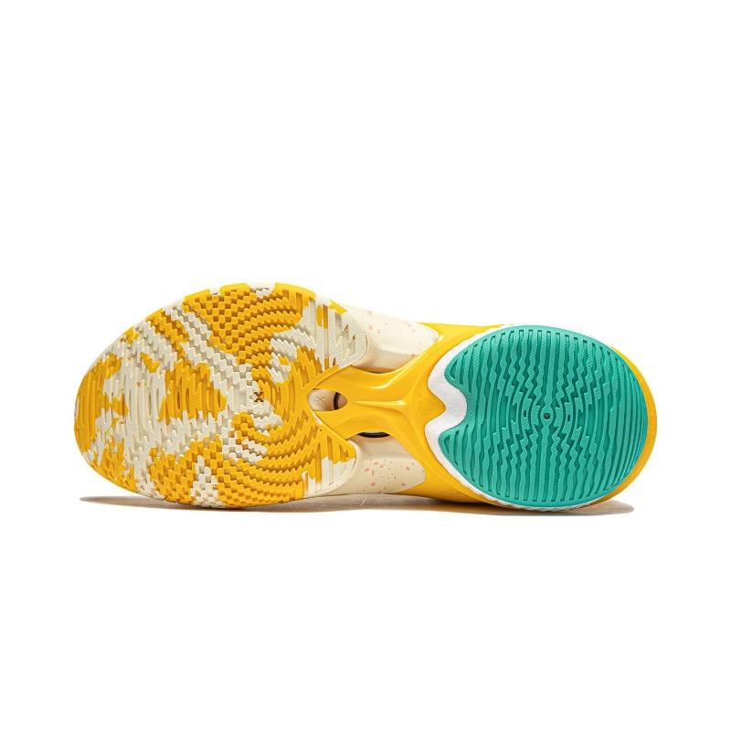 Li-Ning Kongxi 10 Men Mid Top Basketball Shoes Bright Yellow ABAU017-4