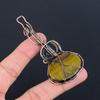 Tiger's Eye 999 Copper Wire Wrapped Pendant, Handmade Gemstone Pendant, Gift For Mom Antique Jewelry