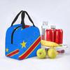 Democratic Republic of Congo Flag Insulated Lunch Bag for Kids Women Portable Waterproof Picnic Coole Bag Reusable Bento Box Bag