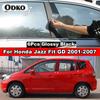 6Pcs Car Window Door Column B C D BC Pillar Post Cover Trim for Honda Jazz Fit GD GE GK GS GR 2001- Mirror Effect PC Sticker