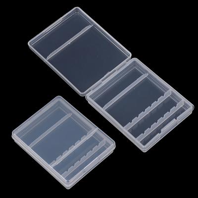 Caja de almacenamiento para brocas cuadradas para decoración de uñas, 6 orificios, soporte transparente para cabezal de pulido, organizador de brocas para manicura, caja a prueba de polvo