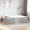 VidaXL Bed Frames Sonoma Grey 160x200 Cm Engineered Wood, Bedroom Furniture, Slatted Base, Panel Bed, Bed, Bed 3281005