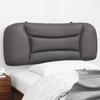 VidaXL Headboard Cushion, Reading Pillow with Zipper, Reading Cushion for Bed Bedroom, Grey 100 374559