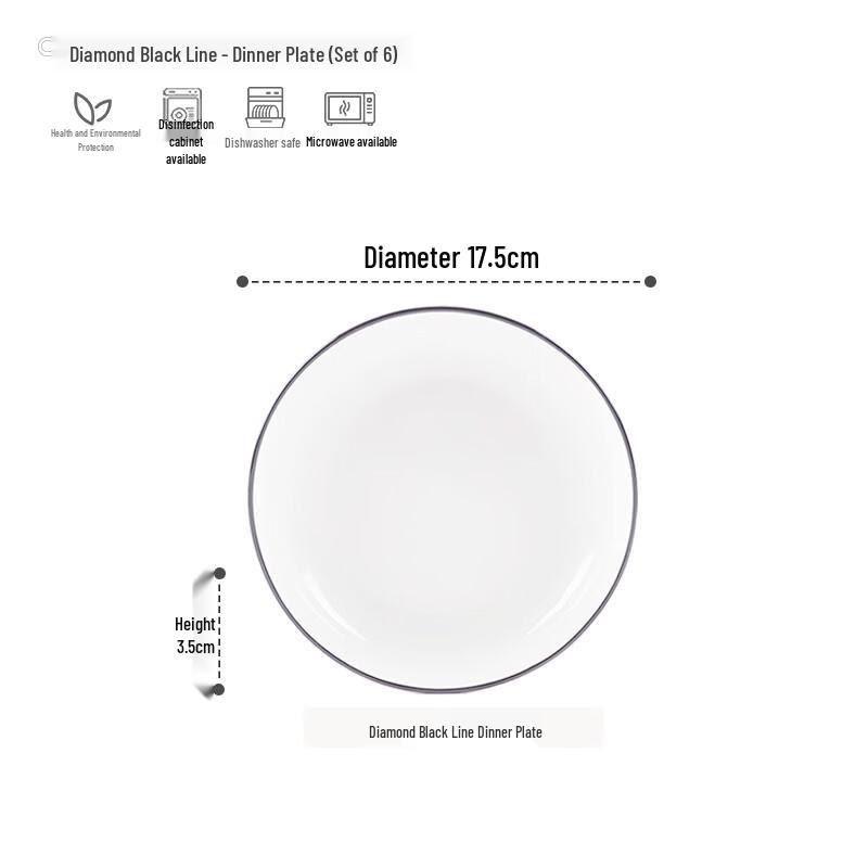 Jingdezhen Underglaze Ceramic Nordic Dinner Plates