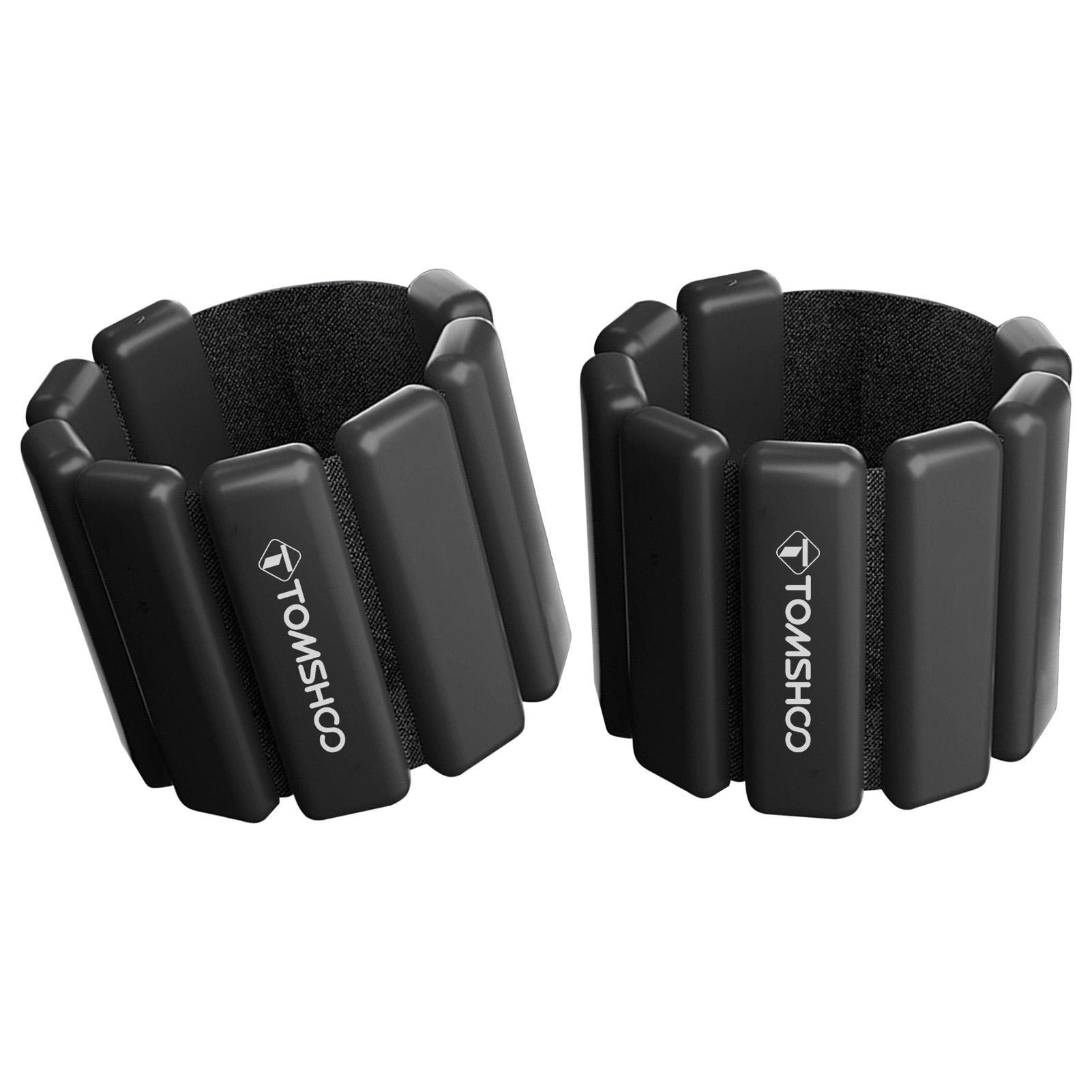 Набор утяжелителей для запястий и лодыжек, регулируемые силиконовые фитнес-утяжелители для бега, пилатеса, домашних тренировок 1BL чёрный