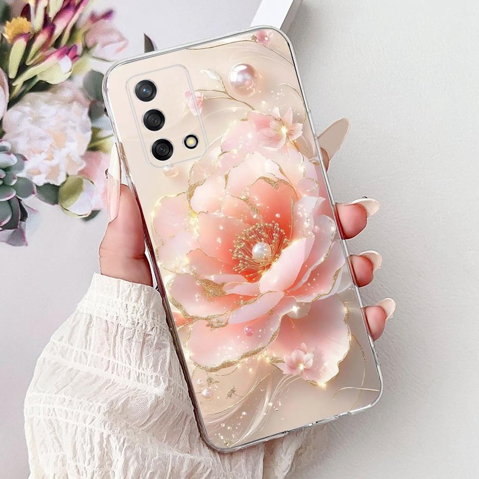 For Oppo A74 4G Case Reno 6 Lite CPH2365 Cute Cat Lion King Painted Cover Soft Slim Phone Case For Oppo A95 A 74 Reno6 Lite Bags
