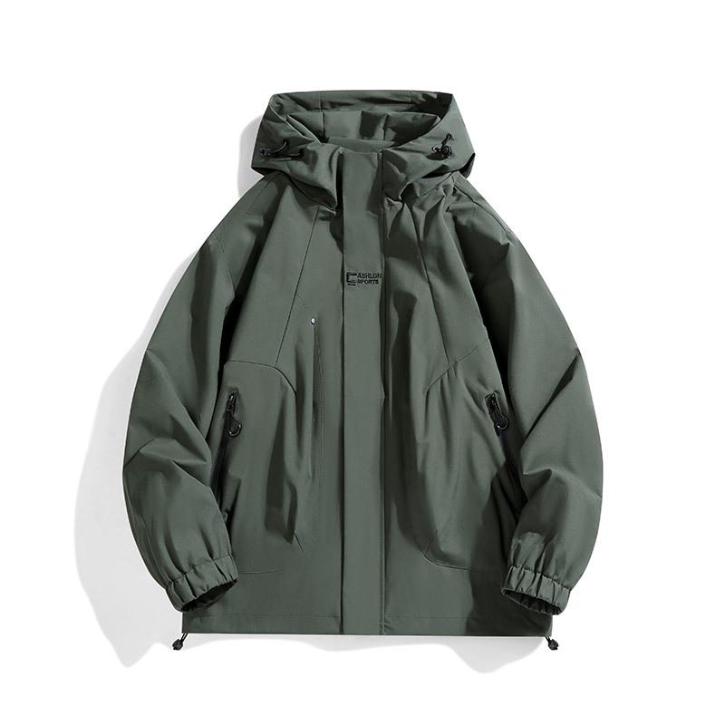 Unisex Korean Style Hooded Windbreaker – Casual Spring & Fall Outdoor Sports Jacket