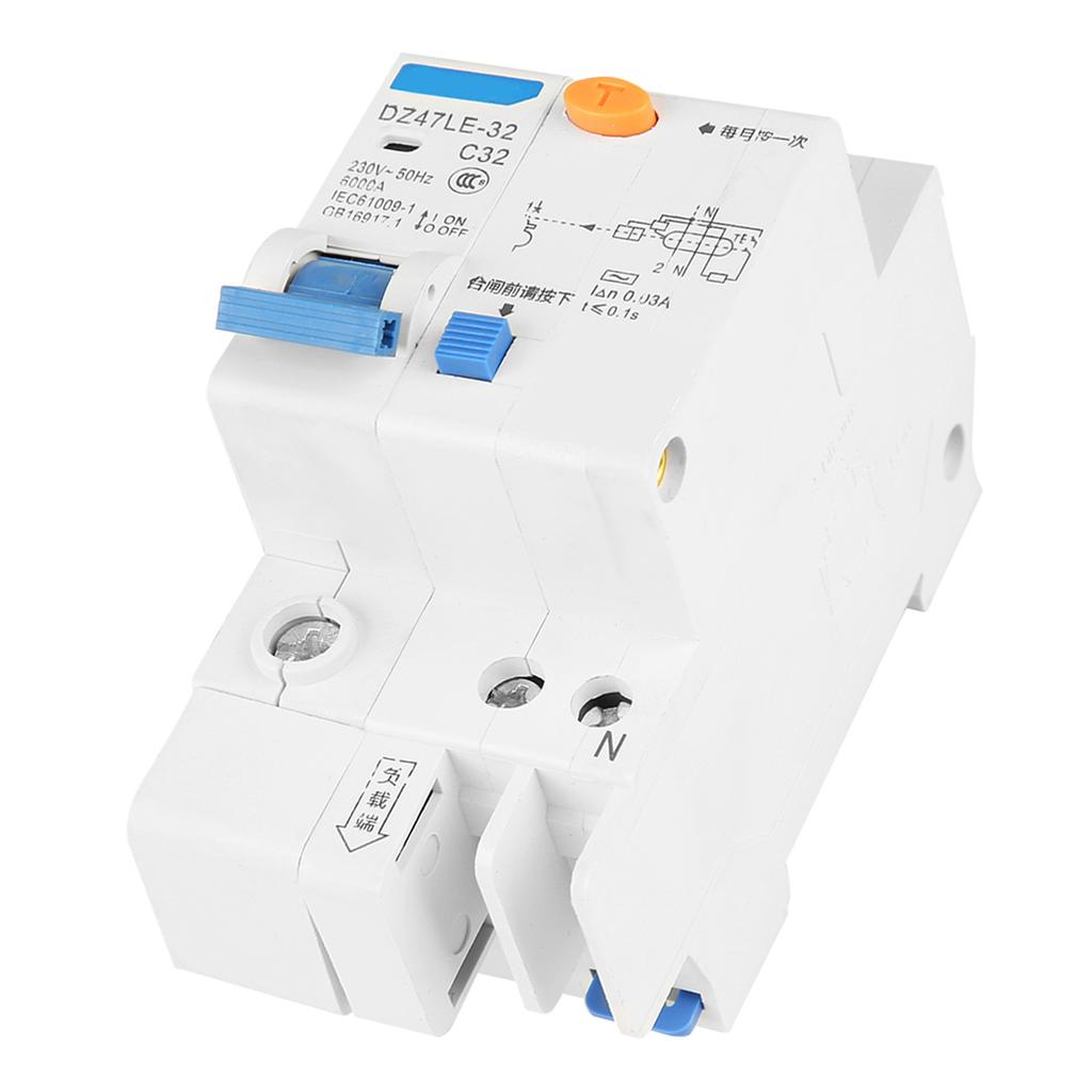 DZ47LE‑32 1p N C32 RCCB Residual Current Circuit Breaker 30mA 230V