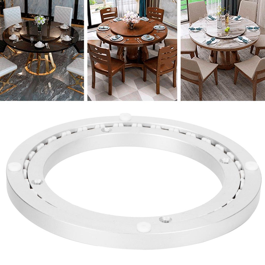 Heavy Duty Aluminium Alloy Rotating Bearing Turntable Round Smooth Mute Dining Table Plate8in