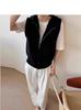 Textured and slimming! Women's 100% Wool Hooded Layered Knit Sleeveless Vest Sweater