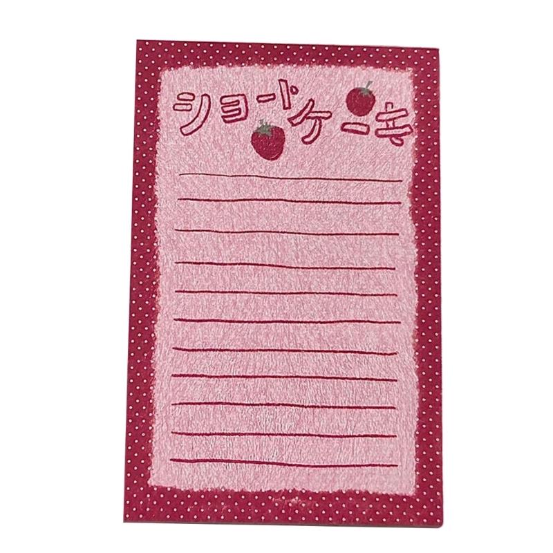 Cute Fruit Pattern Theme Design Reusable Stick Note Selves Adhesive Write Pad Removable for Journaling Office School