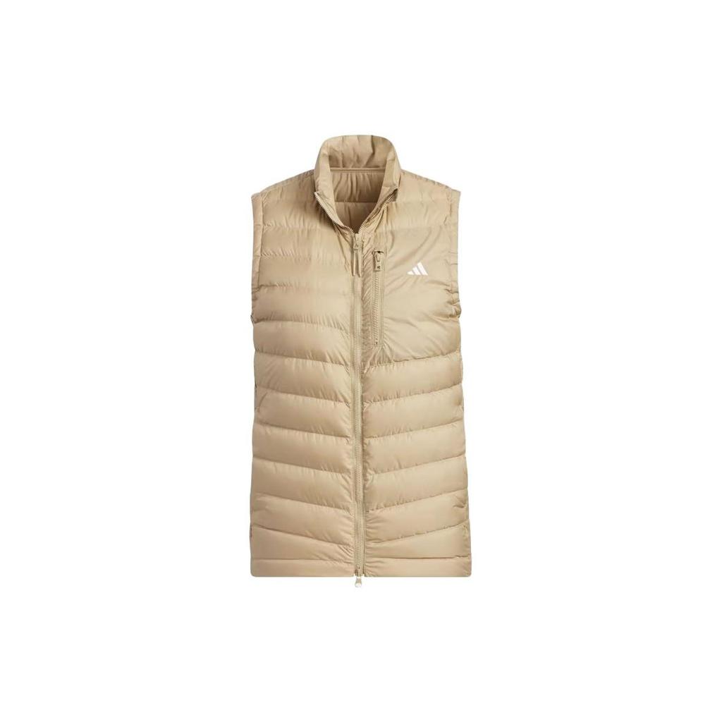 adidas Performance Women's Beige Lightweight Warm Stand Collar Down Vest HZ6056