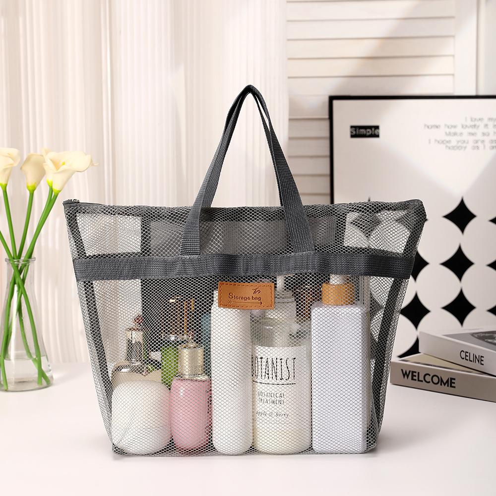 Portable Handheld Toiletry & Beach Bag with Large Capacity and Drainage