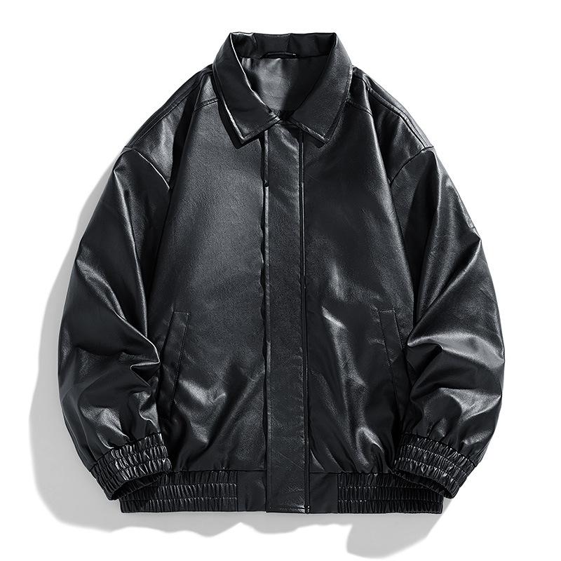 Мужская новая коричневая кожаная куртка для пары — фото 6