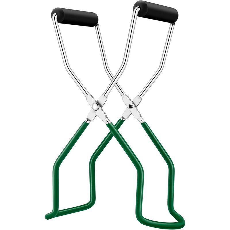 Canning Jar Lifter Tongs Stainless Steel Jar Lifter with Rubber Grips Kitchen Canning Tongs Fits all Canning Jar Sizes JT588