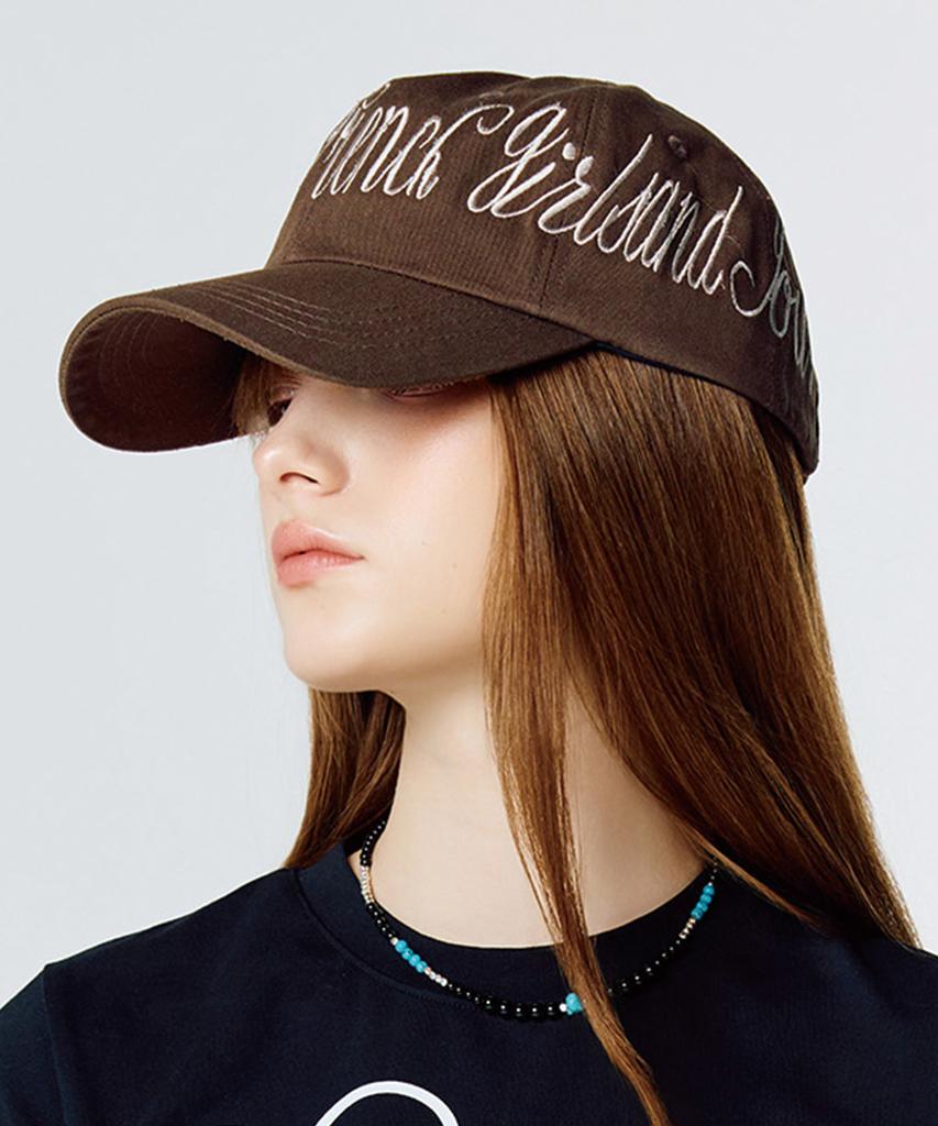 LARTIGENT L15 Lettering Ball Cap(Brown)